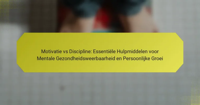 Motivatie vs Discipline: Essentiële Hulpmiddelen voor Mentale Gezondheidsweerbaarheid en Persoonlijke Groei