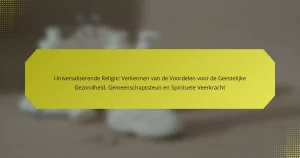 Universaliserende Religie: Verkennen van de Voordelen voor de Geestelijke Gezondheid, Gemeenschapssteun en Spirituele Veerkracht