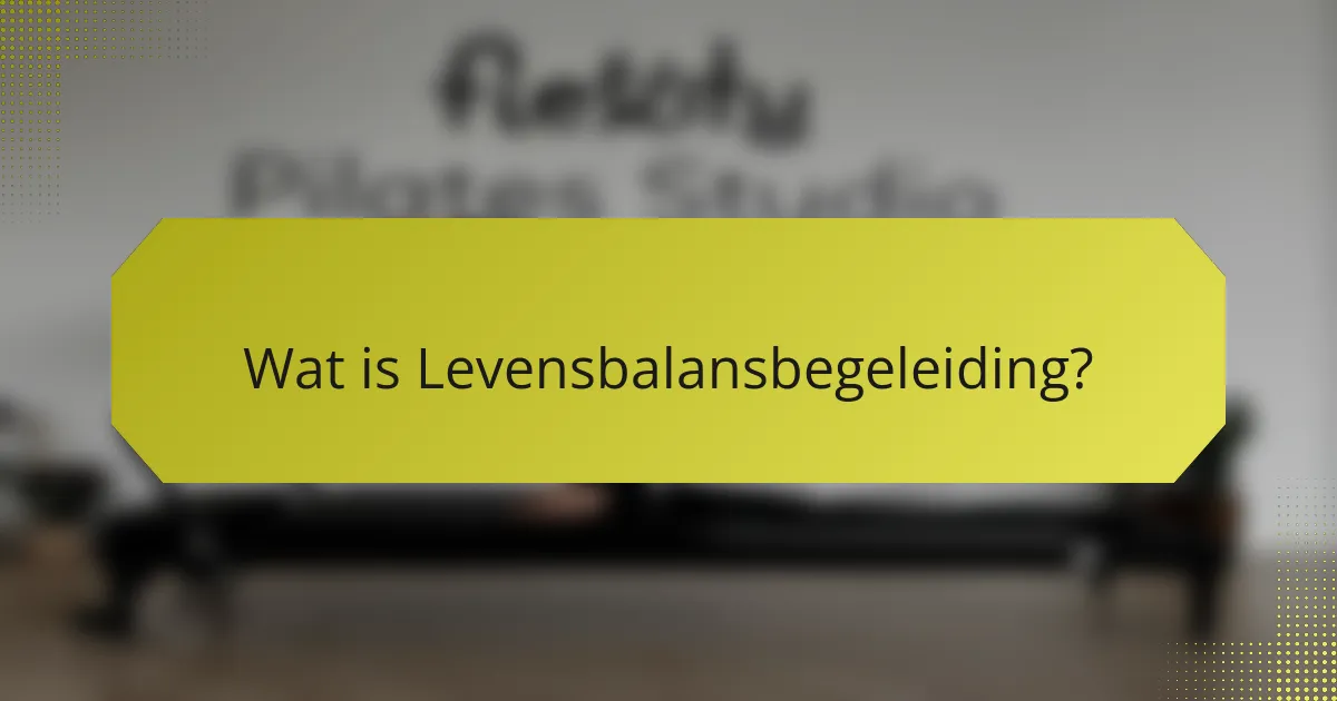 Wat is Levensbalansbegeleiding?