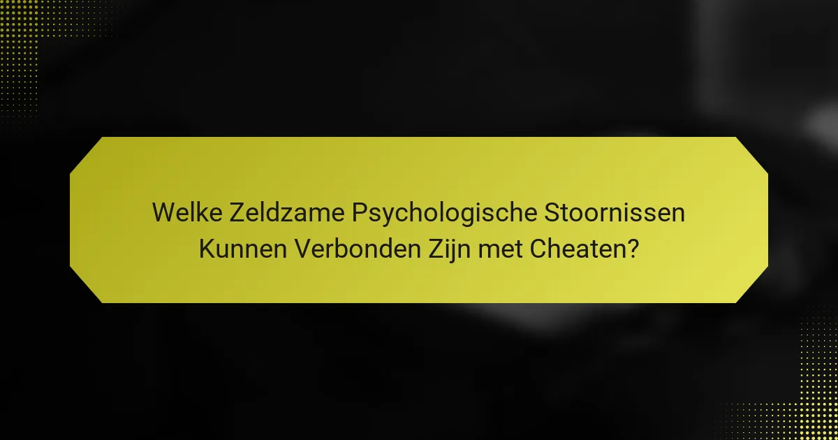 Welke Zeldzame Psychologische Stoornissen Kunnen Verbonden Zijn met Cheaten?
